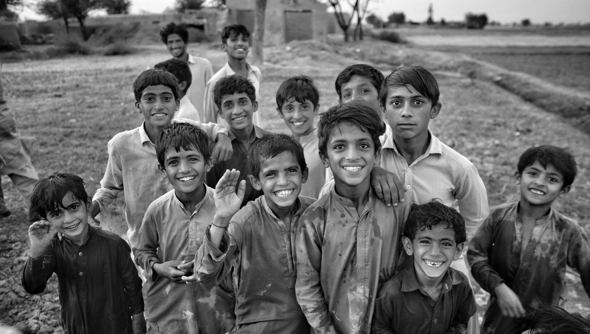Children in a rural community in Pakistan. This is a representative stock image, not a photo of our own students.